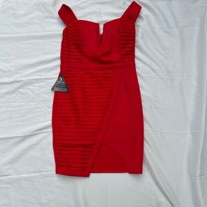 Red cocktail dress